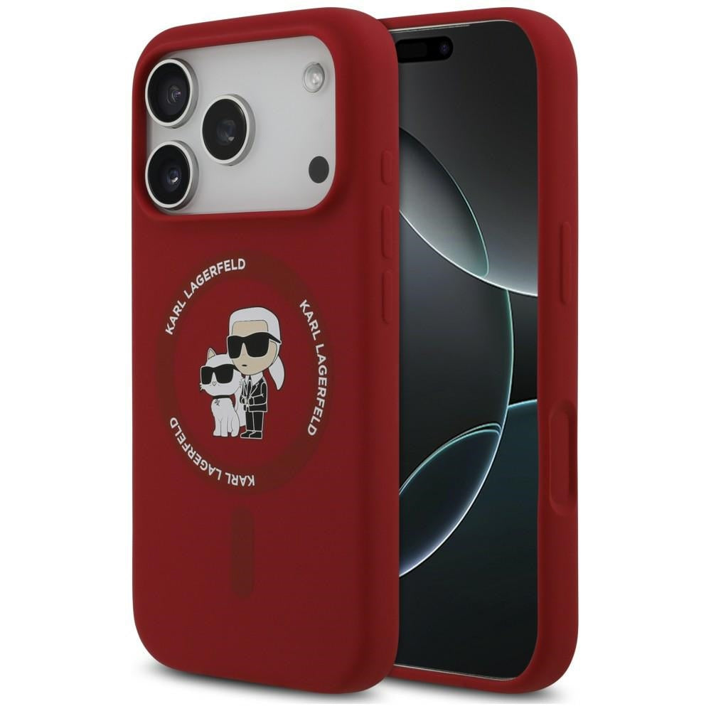 Husa de protectie Karl Lagerfeld compatibil cu iPhone 17 Pro / iPhone 18 Pro, Roșu
