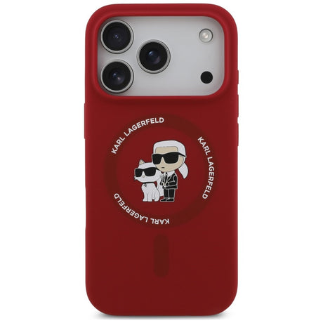 Husa de protectie Karl Lagerfeld compatibil cu iPhone 17 Pro / iPhone 18 Pro, Roșu