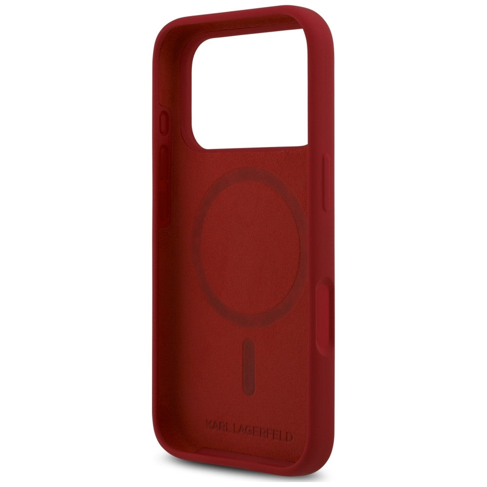 Husa de protectie Karl Lagerfeld compatibil cu iPhone 18 Pro Max / iPhone 17 Pro Max, Roșu