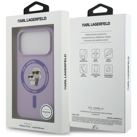 Husa de protectie Karl Lagerfeld compatibil cu iPhone 18 Pro / iPhone 17 Pro, Mov