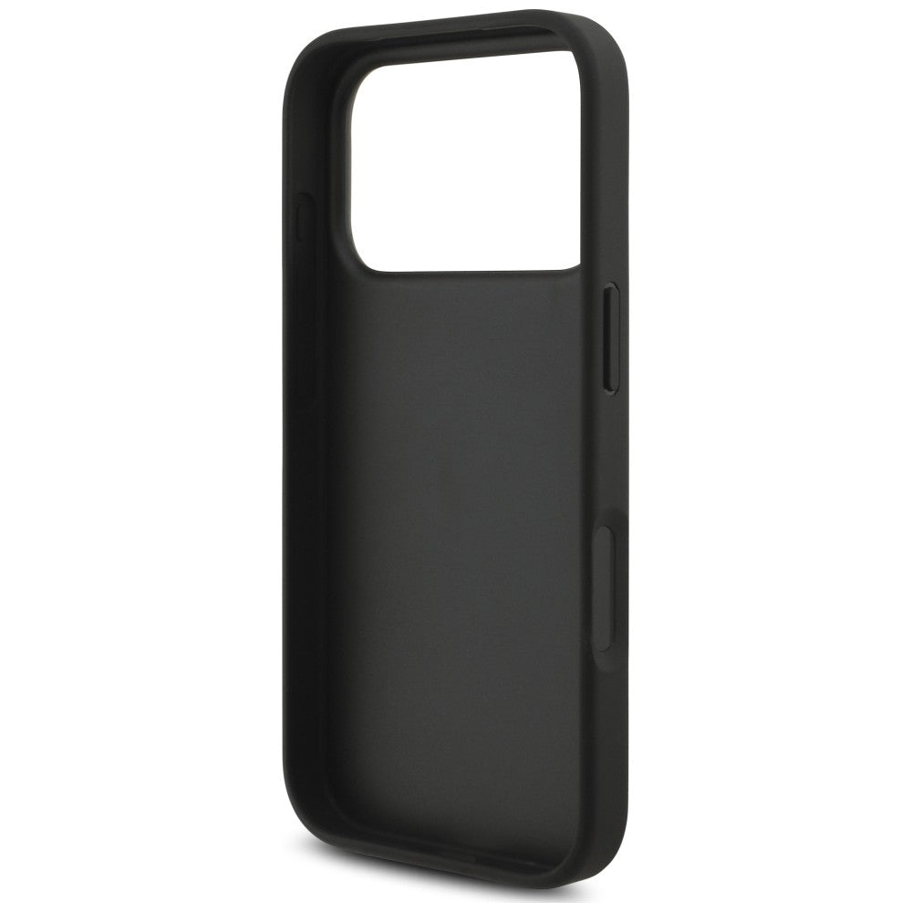 Husa de protectie Karl Lagerfeld Saffiano Mono Patch compatibil cu iPhone 17 Pro / iPhone 18 Pro, Negru