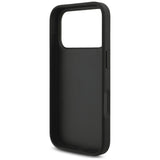Husa de protectie Karl Lagerfeld Saffiano Mono Patch compatibil cu iPhone 17 Pro / iPhone 18 Pro, Negru