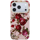 Husa de protectie Guess Blossom Roses Print compatibil cu iPhone 18 Pro / iPhone 17 Pro, Roz