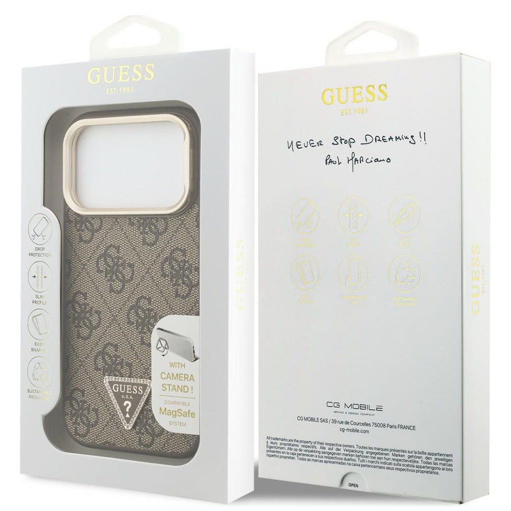Husa de protectie Guess compatibil cu iPhone 17 Pro / iPhone 18 Pro, Maro