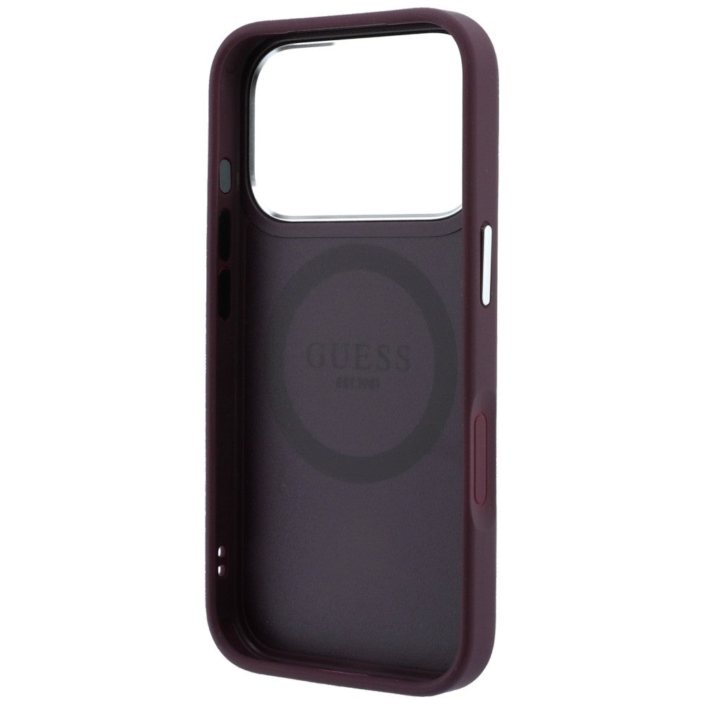 Husa de protectie Guess Hardcase Triangle Logo compatibil cu iPhone 18 Pro Max / iPhone 17 Pro Max, Bordo