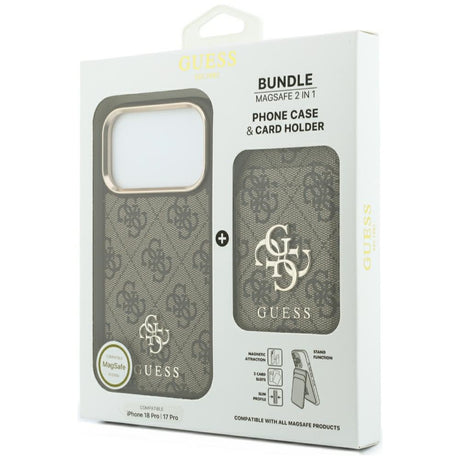 Husa de protectie Guess Hardcase 4G compatibil cu iPhone 18 Pro / iPhone 17 Pro, Maro