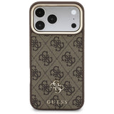 Husa de protectie Guess Hardcase 4G compatibil cu iPhone 18 Pro / iPhone 17 Pro, Maro