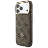 Husa de protectie Guess Hardcase 4G compatibil cu iPhone 18 Pro / iPhone 17 Pro, Maro