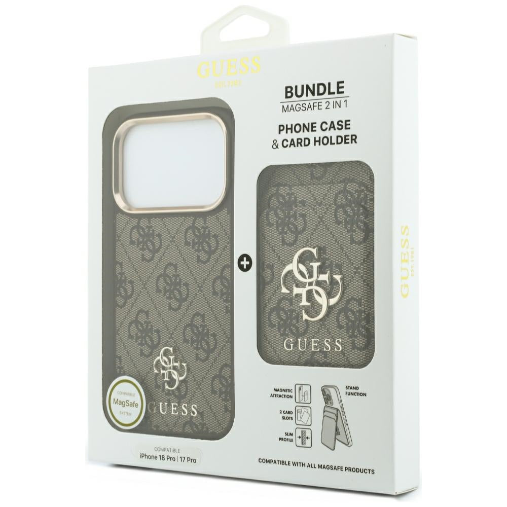 Husa de protectie Guess Hardcase 4G compatibil cu iPhone 17 Pro Max / iPhone 18 Pro Max, Maro