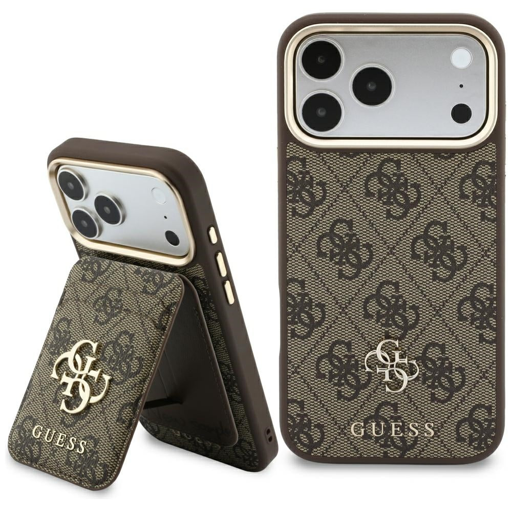 Husa de protectie Guess Hardcase 4G compatibil cu iPhone 17 Pro Max / iPhone 18 Pro Max, Maro