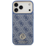 Husa de protectie Guess Hardcase 4G compatibil cu iPhone 17 Pro Max / iPhone 18 Pro Max, Albastru