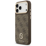 Husa de protectie Guess Hardcase 4G compatibil cu iPhone 18 Pro Max / iPhone 17 Pro Max, Maro