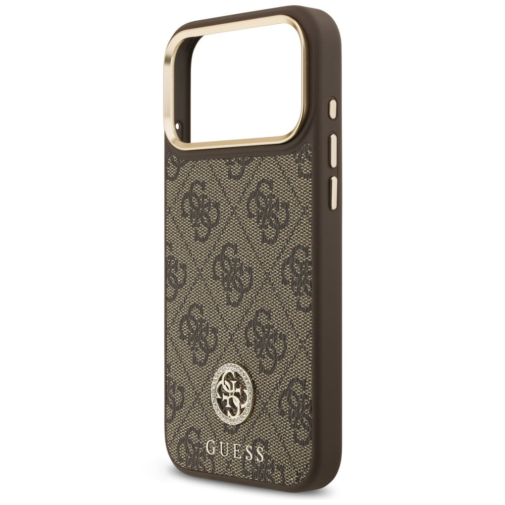 Husa de protectie Guess Hardcase 4G compatibil cu iPhone 18 Pro Max / iPhone 17 Pro Max, Maro