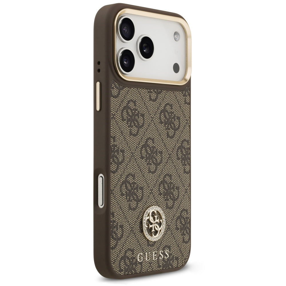 Husa de protectie Guess Hardcase 4G compatibil cu iPhone 18 Pro Max / iPhone 17 Pro Max, Maro