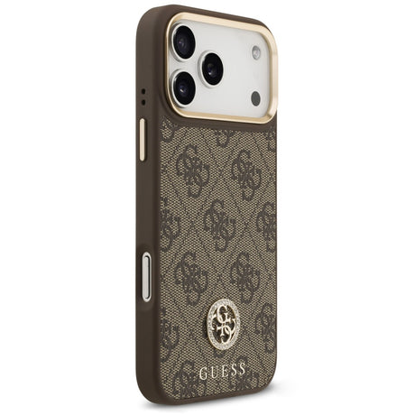 Husa de protectie Guess Hardcase 4G compatibil cu iPhone 18 Pro Max / iPhone 17 Pro Max, Maro