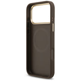 Husa de protectie Guess Hardcase 4G compatibil cu iPhone 18 Pro Max / iPhone 17 Pro Max, Maro