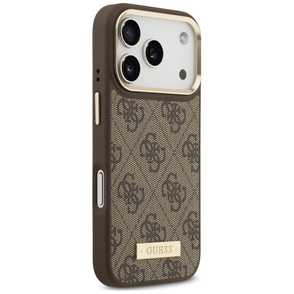 Husa de protectie Guess Hardcase 4G compatibil cu iPhone 18 Pro / iPhone 17 Pro, Maro