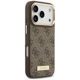 Husa de protectie Guess Hardcase 4G compatibil cu iPhone 18 Pro / iPhone 17 Pro, Maro