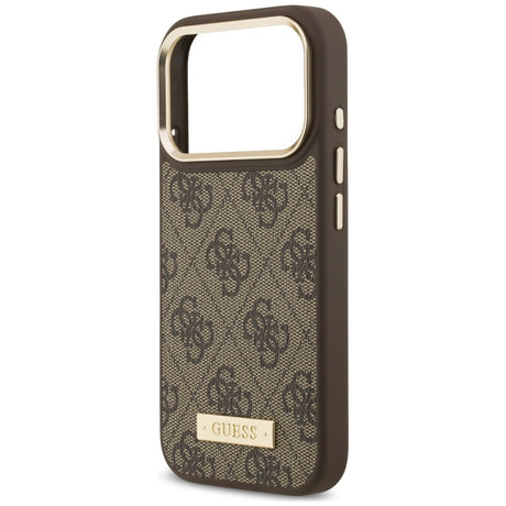 Husa de protectie Guess Hardcase 4G compatibil cu iPhone 18 Pro / iPhone 17 Pro, Maro