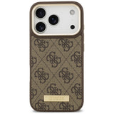 Husa de protectie Guess Hardcase 4G compatibil cu iPhone 18 Pro / iPhone 17 Pro, Maro