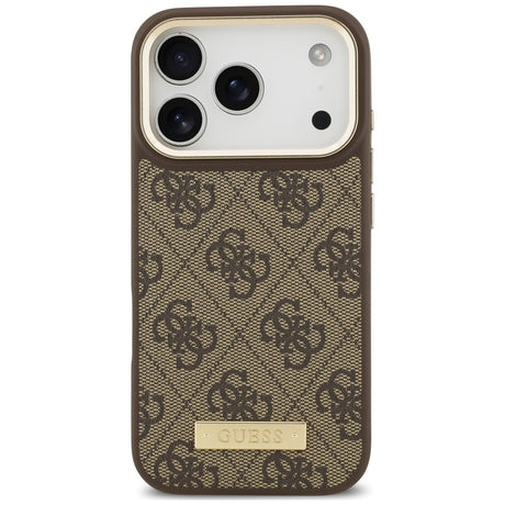 Husa de protectie Guess Hardcase 4G compatibil cu iPhone 18 Pro Max / iPhone 17 Pro Max, Maro