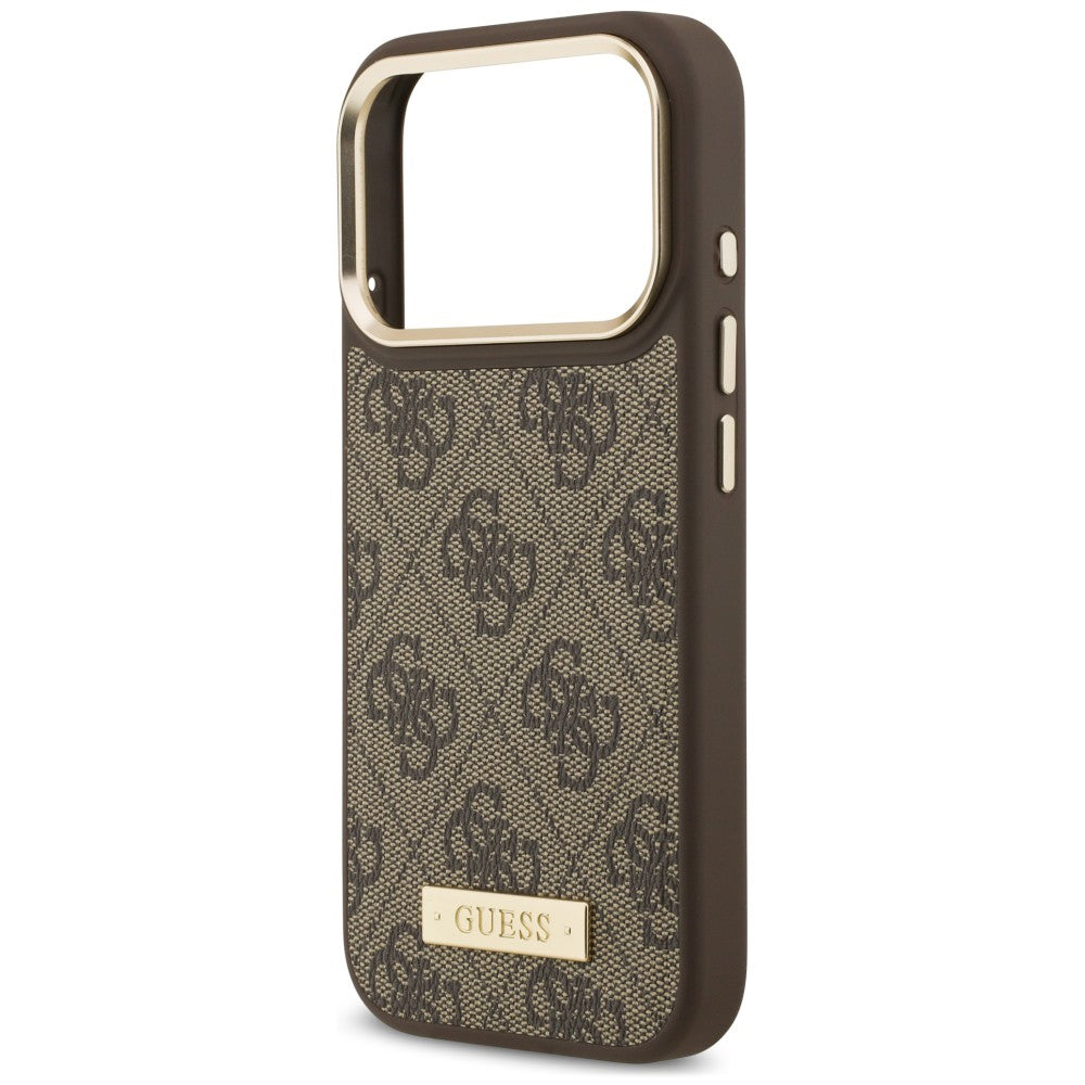 Husa de protectie Guess Hardcase 4G compatibil cu iPhone 18 Pro Max / iPhone 17 Pro Max, Maro