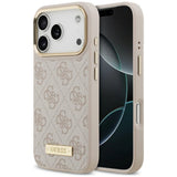 Husa de protectie Guess Hardcase 4G compatibil cu iPhone 18 Pro / iPhone 17 Pro, Roz