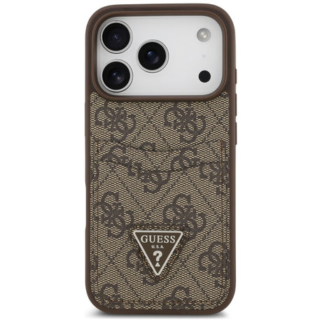 Husa de protectie Guess Hardcase 4G compatibil cu iPhone 18 Pro / iPhone 17 Pro, Maro