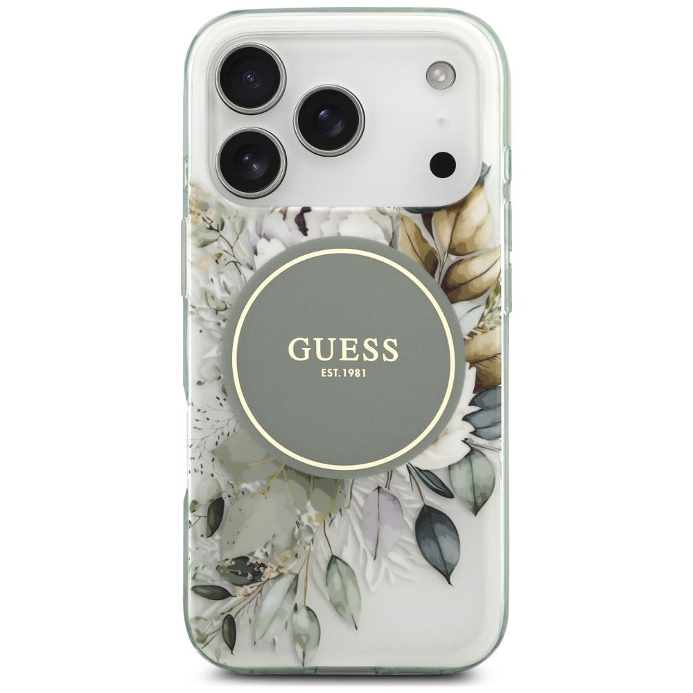 Husa de protectie Guess IML compatibil cu iPhone 18 Pro / iPhone 17 Pro, Verde