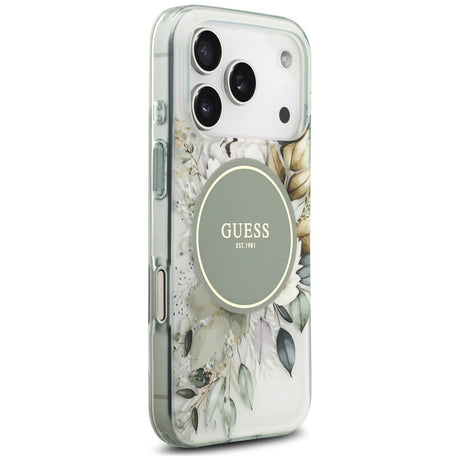 Husa de protectie Guess IML compatibil cu iPhone 18 Pro / iPhone 17 Pro, Verde