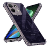 Husa de protectie Techsuit Shockproof Clear Silicone compatibil cu Xiaomi Redmi 17 4G / Redmi 17 5G, Negru Fumuriu