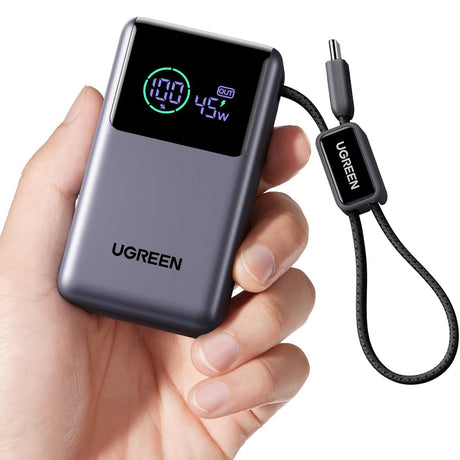 Baterie externa Ugreen PB727 (85301B), 10000mAh, USB / Type-C, 55W, Gri