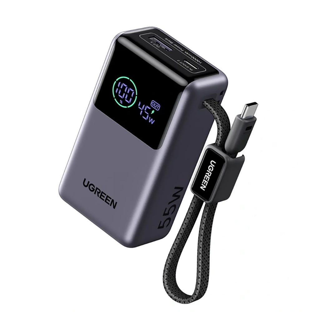 Baterie externa Ugreen PB727 (85301B), 10000mAh, USB / Type-C, 55W, Gri