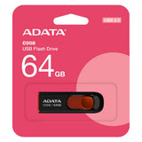 Stick de Memorie Adata AC008-64G-RKD, USB 2.0, 64GB, Negru