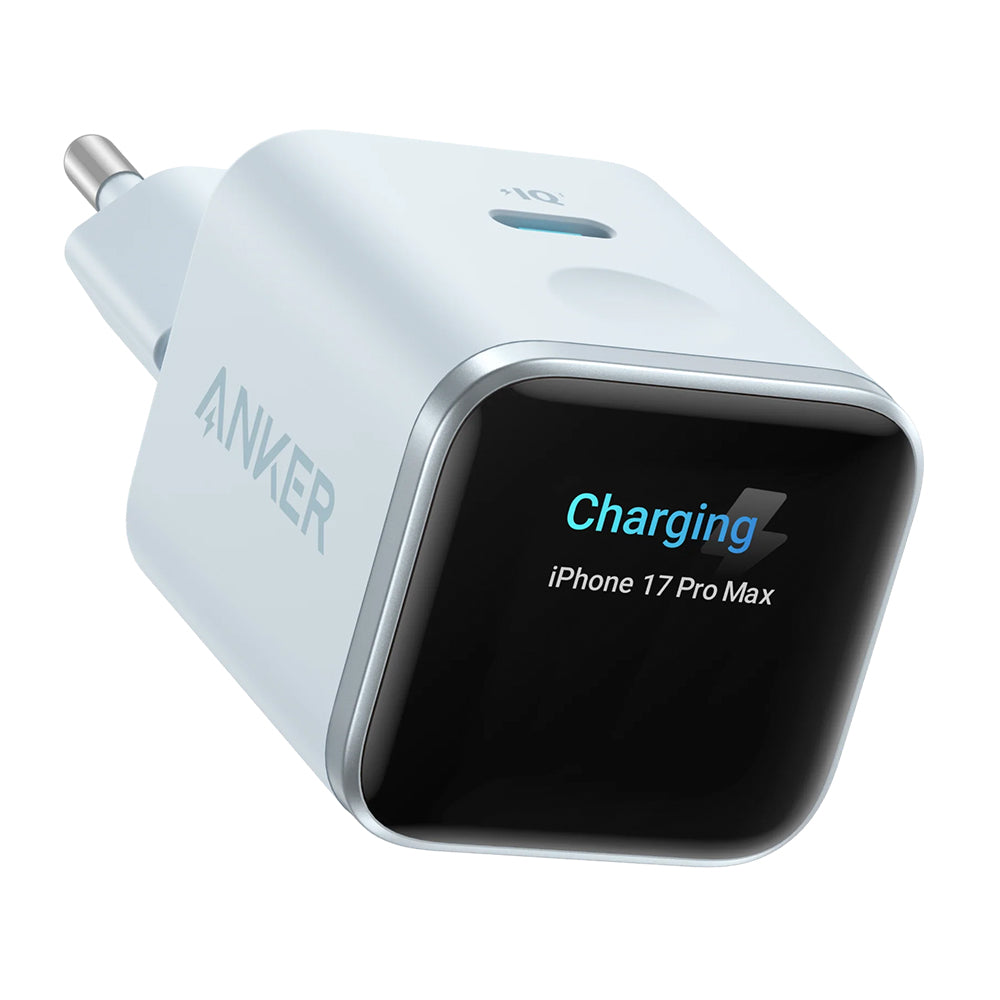 Incarcator Anker (A121DG31), Type-C, 45W GaN, Fast Charge, Albastru