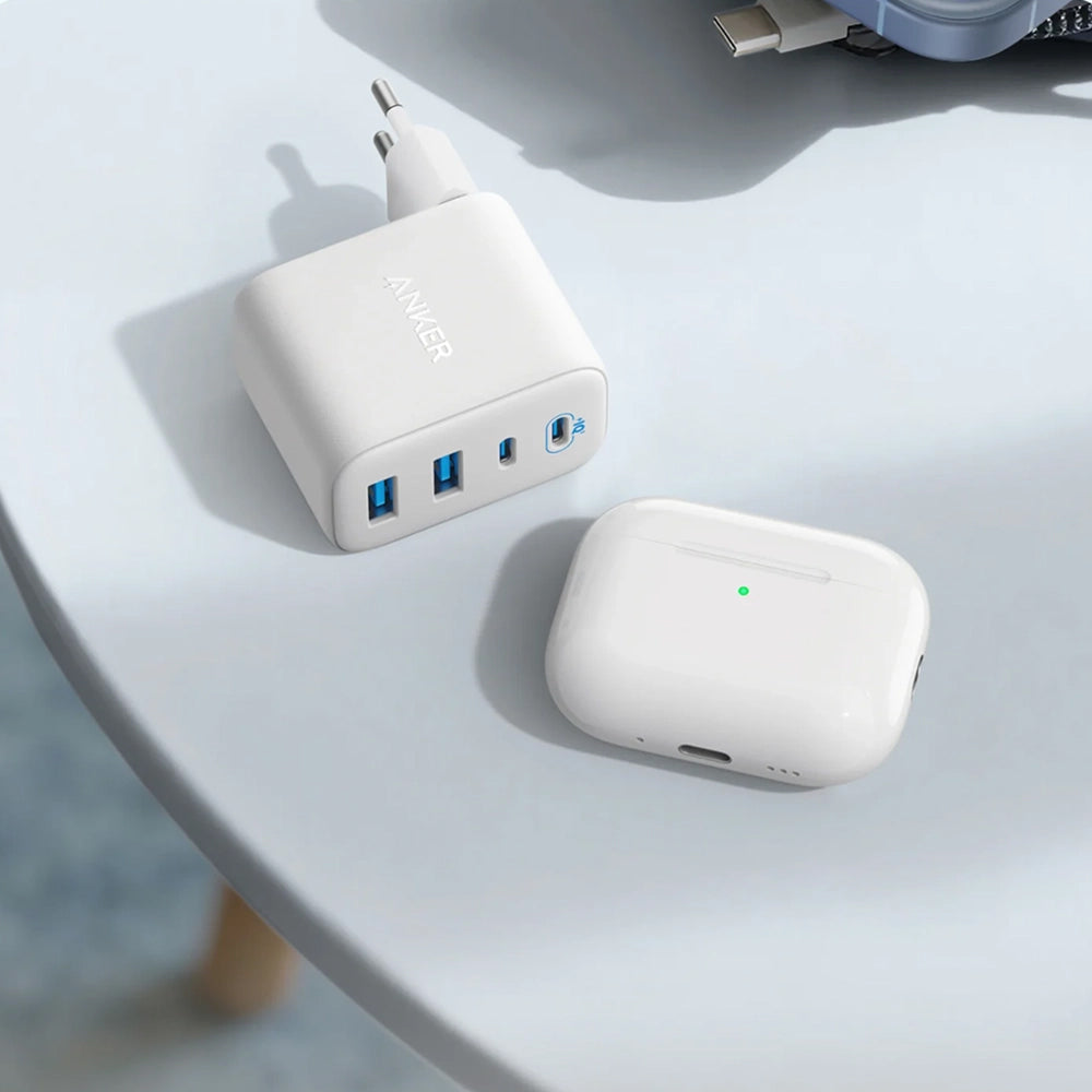 Incarcator Anker (A121EG21), 2x Type-C + 2x USB, 50W, EU, Alb