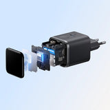 Incarcator Anker (A121DG31), Type-C, 45W GaN, Fast Charge, Albastru
