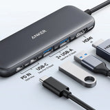 Hub Anker 332 (A8355H11), 5in1 HDMI 4K, Negru