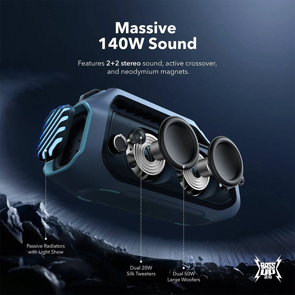 Boxa Anker SoundCore Boom 2 Plus (A3134032), 140W IPX7, Albastru