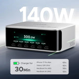 Incarcator Ugreen (75753B), 6x USB-C / USB / DC, 300W GaN, Gri