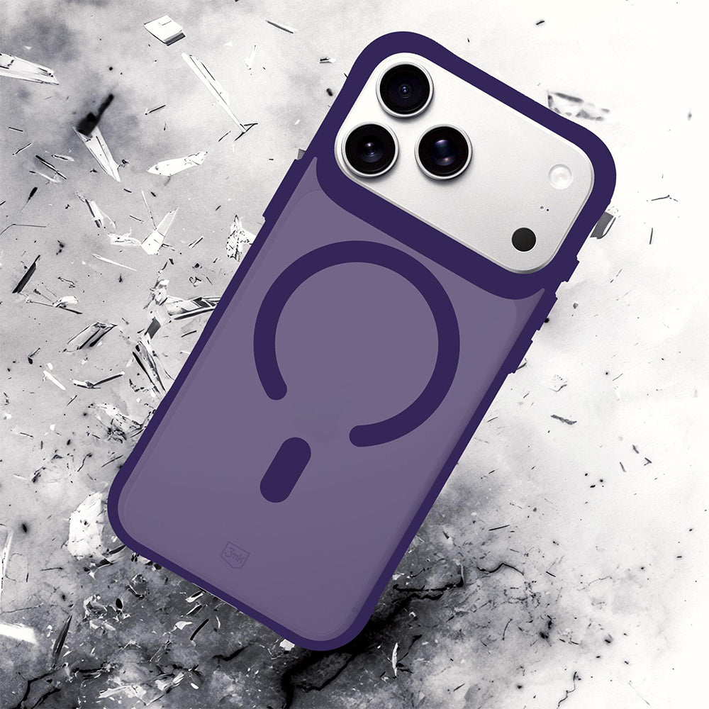 Husa de protectie 3mk Smoke MagCase compatibil cu iPhone 17 Pro / iPhone 18 Pro, Mov
