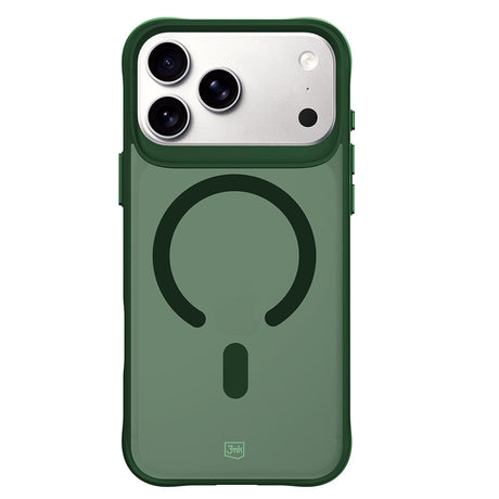 Husa de protectie 3mk Smoke MagCase compatibil cu iPhone 17 Pro / iPhone 18 Pro, Verde