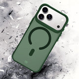 Husa de protectie 3mk Smoke MagCase compatibil cu iPhone 17 Pro / iPhone 18 Pro, Verde