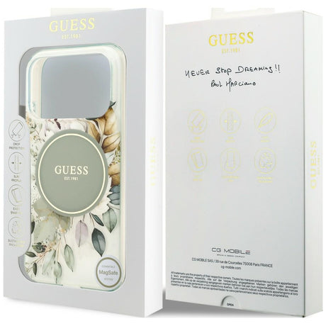 Husa de protectie Guess IML compatibil cu iPhone 18 Pro / iPhone 17 Pro, Verde