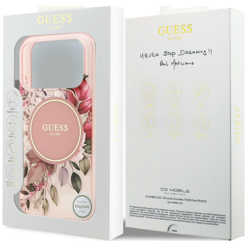 Husa de protectie Guess IML compatibil cu iPhone 18 Pro / iPhone 17 Pro, Roz