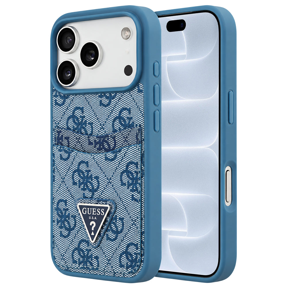 Husa de protectie Guess Hardcase 4G compatibil cu iPhone 18 Pro / iPhone 17 Pro, Albastru