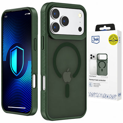Husa de protectie 3mk Smoke MagCase compatibil cu iPhone 17 Pro / iPhone 18 Pro, Verde