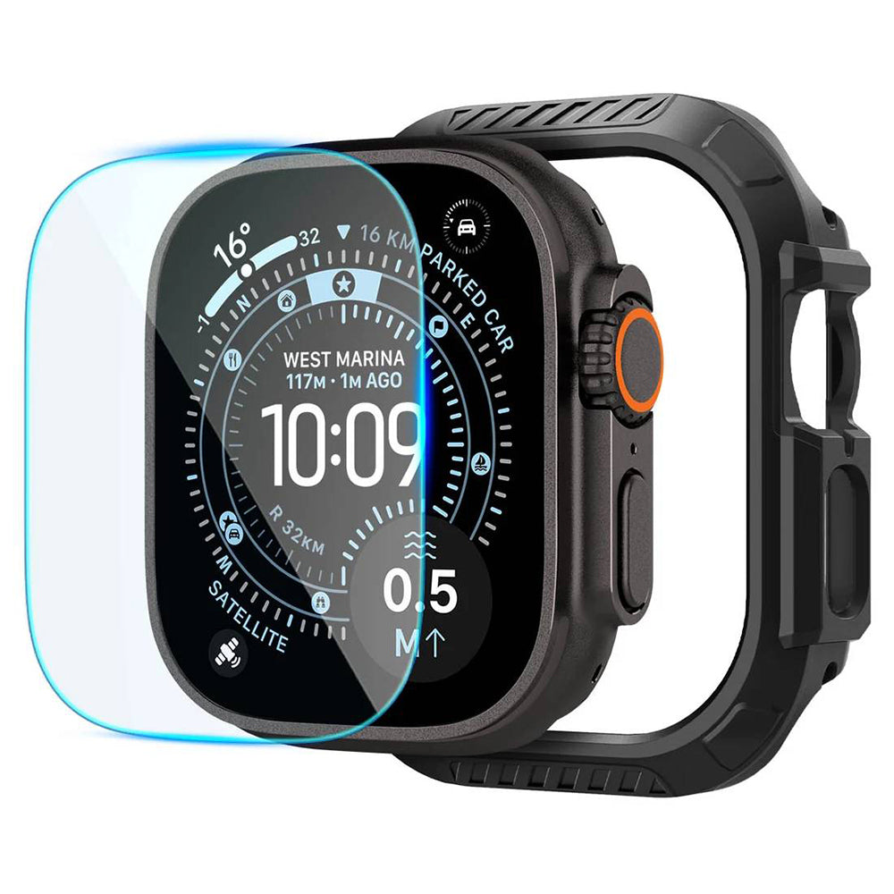 Folie de protectie smartwatch Apple Watch Ultra compatibil cu Ultra / Ultra 2 / Ultra 3, Negru