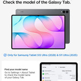 Husa de protectie tableta Spigen Liquid Air Folio compatibil cu Samsung Galaxy Tab S12 Ultra / Tab S11 Ultra, Negru