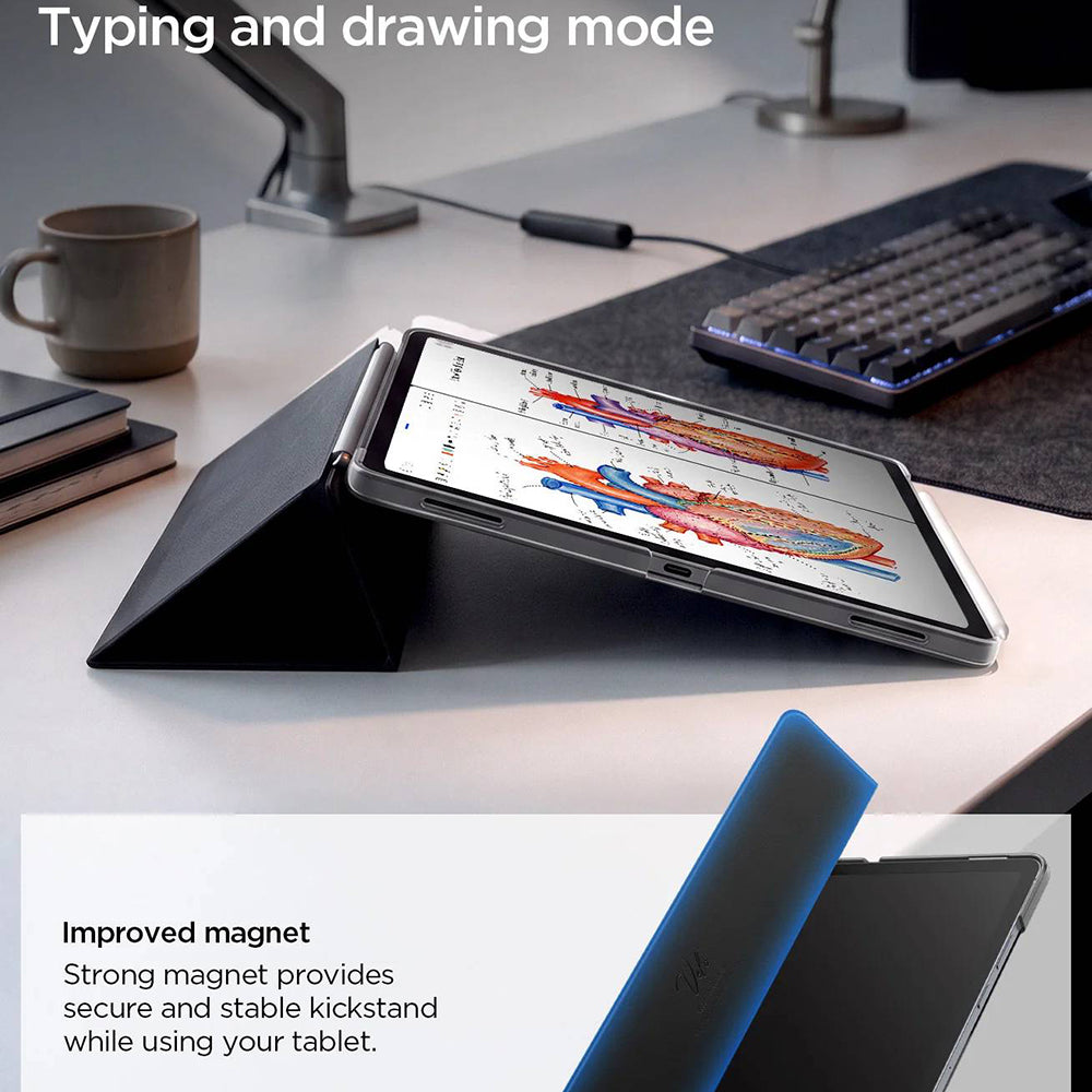 Husa de protectie tableta Spigen Liquid Air compatibil cu Samsung Galaxy Tab S12 Plus, Negru